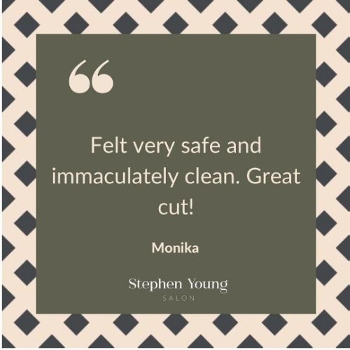 Covid Safe Salon, Stephen Young Salon in West Wimbledon, Client Review