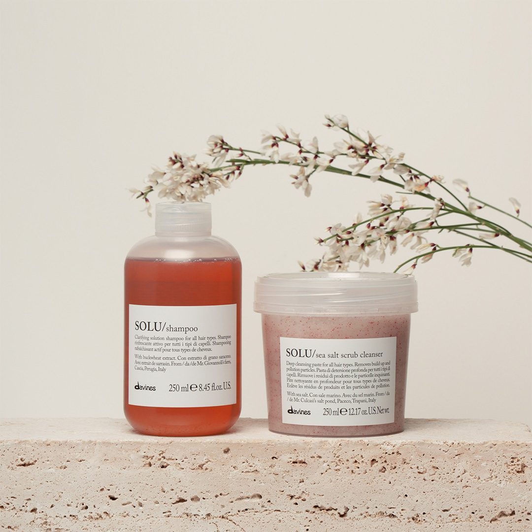 Davines SOLU Scrub and Shampoo